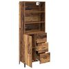 vidaXL Highboard Gammelt tr&aelig; 69,5 x 34 x 180 cm Konstrueret tr&aelig;