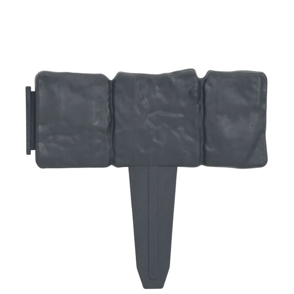 vidaXL plænehegn med stenlook 41 stk. 10 m plastik