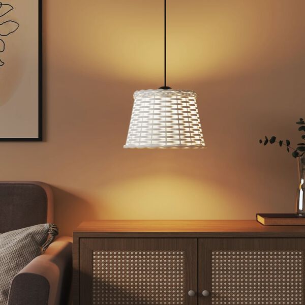 vidaXL lampeskærm til loftlampe Ø25x17 cm flet hvid