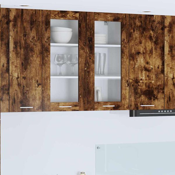 vidaXL H&aelig;ngeskab med d&oslash;r R&oslash;get eg 80 x 31 x 80 cm Konstrueret tr&aelig;