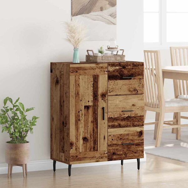 vidaXL Sideboard Gammelt tr&aelig; 69,5 x 34 x 90 cm Ingeni&oslash;rt tr&aelig; og jern