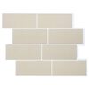 vidaXL Subway flise 10 pcs Beige 29 x 21 cm Polyurethan og PET