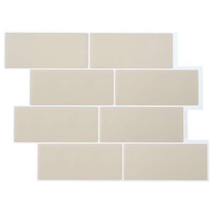 vidaXL Subway flise 10 pcs Beige 29 x 21 cm Polyurethan og PET