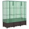 vidaXL h&oslash;jbed med drivhusovertr&aelig;k 120x40x138 cm rattan-look