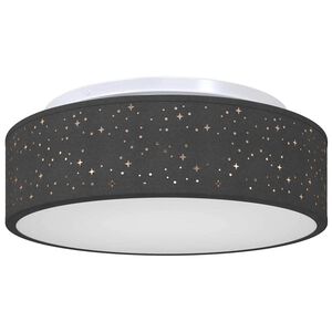vidaXL Loftlampe med spotlights Sort 38 x 38 x 13,5 cm Stof