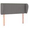 vidaXL sengegavl med kanter 93x23x78/88 cm stof m&oslash;rkegr&aring;