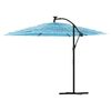 vidaXL haveparasol med stålstang 269x269x235 cm blå