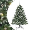 vidaXL Kunstigt juletr&aelig; Gr&oslash;n 150 cm PVC og plastik og st&aring;l