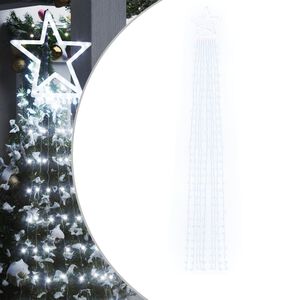 vidaXL juletr&aelig;slys 320 LED'er 375 cm koldt hvidt lys