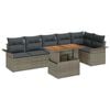 vidaXL Havesofa S&aelig;t 7 stk. Gr&aring; polyrattan