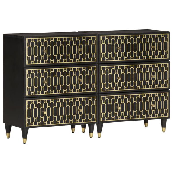 vidaXL kommoder 2 stk. 60x33x75 cm massivt mangotræ