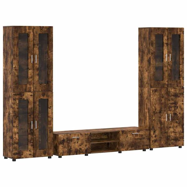 vidaXL TV-m&oslash;bels&aelig;t med skuffe med d&oslash;r FLORIN R&oslash;get eg Konstrueret tr&aelig;