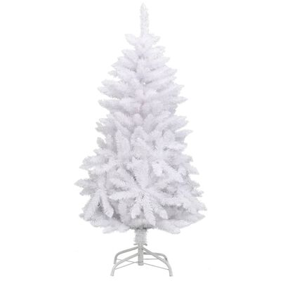 vidaXL kunstigt juletræ med juletræsfod 120 cm hængslet hvid