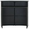 vidaXL barbord til haven 120x55x110 cm polyrattan sort
