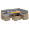vidaXL sofas&aelig;t til haven 8 dele med hynder polyrattan beige