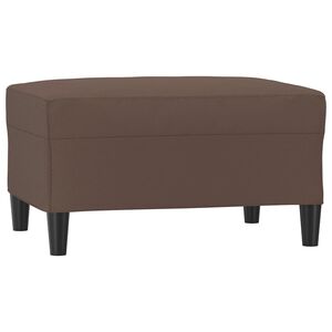 vidaXL fodskammel 70x55x41 cm kunstl&aelig;der brun