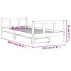vidaXL sengeramme til juniorseng m. skuffer 90x200 cm massivt fyr hvid