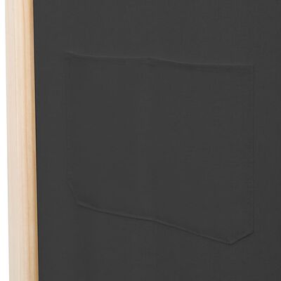 vidaXL 3-panels rumdeler 120 x 170 x 4 cm stof grå