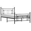 vidaXL sengeramme med sengegavl og fodg&aelig;rde 107x203 cm metal sort