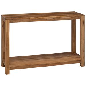 vidaXL Konsolbord Naturfarvet 110 x 35 x 75 cm Massiv Teaktr&aelig;