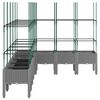 vidaXL plantekasse med espalier 200x160x142,5 cm PP lysegr&aring;