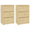 vidaXL sengeborde 2 stk. 40x29,5x64 cm massivt fyrretr&aelig;