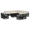 vidaXL Havesofa S&aelig;t 14 stk. Sort og Cremehvid polyrattan