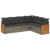 vidaXL sofas&aelig;t til haven 6 dele med hynder polyrattan gr&aring;