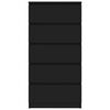 vidaXL kommode 60x35x121 cm konstrueret træ sort