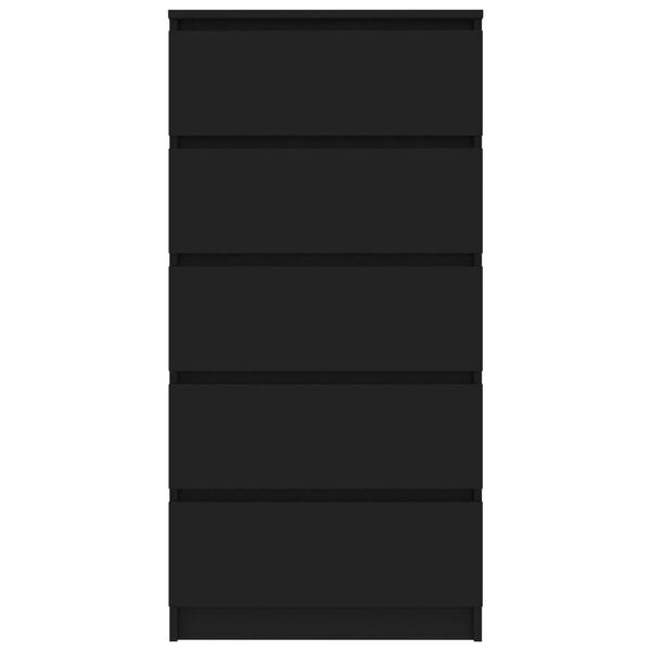 vidaXL kommode 60x35x121 cm konstrueret træ sort