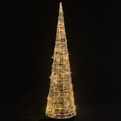 vidaXL dekorativ lyspyramide LED 120 cm akryl varm hvid