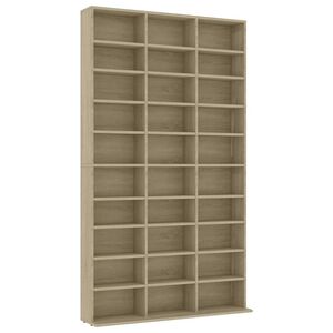 vidaXL cd-reol 102x23x177,5 cm konstrueret tr&aelig; sonoma-eg