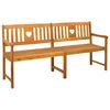 vidaXL Udend&oslash;rs b&aelig;nk Naturfarvet 180 x 55,5 x 90 cm Massivt Akacietr&aelig;