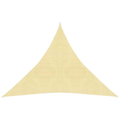 vidaXL Solsejl HDPE trekantet 3,6x3,6x3,6 m beige
