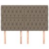 vidaXL sengegavl taupe 144x7x118/128 cm stof