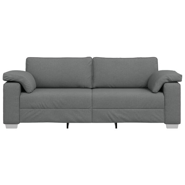 vidaXL Sofa M&oslash;rkegr&aring; 219 x 77 x 82 cm Stof