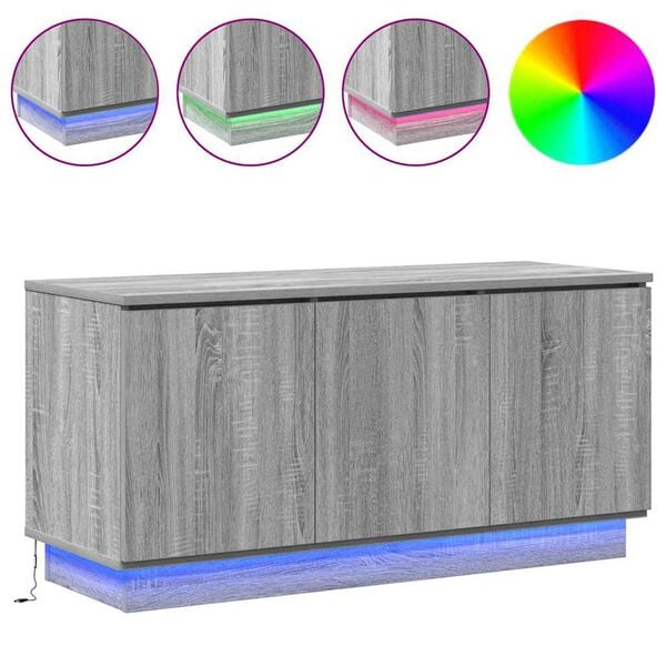 vidaXL TV-skab Gr&aring; Sonoma 100 x 38 x 49 cm Konstrueret tr&aelig;