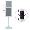 vidaXL Pedestal Plakatstand S&oslash;lv 33 x 33 x 126 cm PVC og St&aring;l