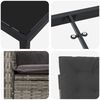 vidaXL Have Spisebordss&aelig;t med pude 9 pcs Gr&aring; polyrattan