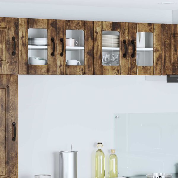 vidaXL Køkkenskab 2 pcs Røget eg 60 x 31 x 40 cm Konstrueret træ