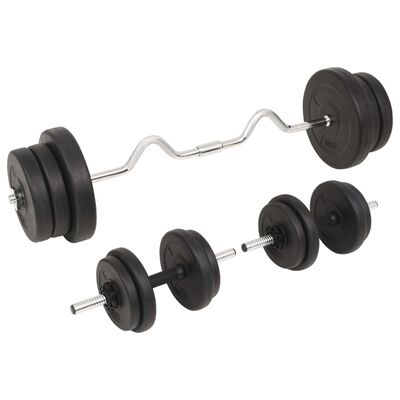 vidaXL vægtstangs- og håndvægtssæt 60 kg