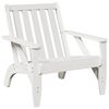 vidaXL Adirondack-havestol 75x77x77 cm massivt fyrretr&aelig; hvid