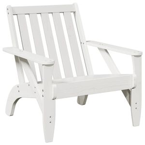 vidaXL Adirondack-havestol 75x77x77 cm massivt fyrretr&aelig; hvid