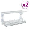 vidaXL foderautomater til vindue 2 stk. 30x12x15 cm akryl