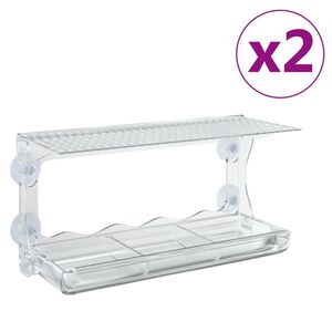vidaXL foderautomater til vindue 2 stk. 30x12x15 cm akryl