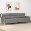 vidaXL 3-personers sofa 210 cm stof m&oslash;rkegr&aring;