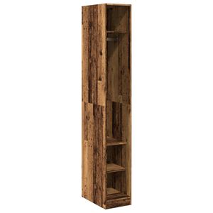 vidaXL kl&aelig;deskab 30x50x200 cm konstrueret tr&aelig; gammelt tr&aelig;-look