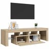 vidaXL tv-bord med LED-lys 140x36,5x40 cm sonoma-eg
