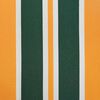 vidaXL Utr&aelig;kkelig Markise Gr&oslash;n og gul 450 &times; 300 cm Polyester og St&aring;l