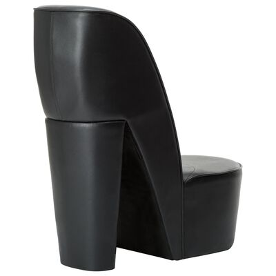 vidaXL stol højhælet sko-design kunstlæder sort